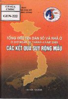 Tổng điều tra dân số & nhà ở "0 giờ ngày 01 tháng 04 năm 2009" Các kết quả suy rộng mẫu